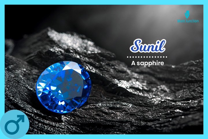 Sunil also means a dark blue gemstone